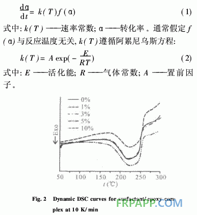 表面活性劑對環(huán)氧樹脂固化反應及性能的影響